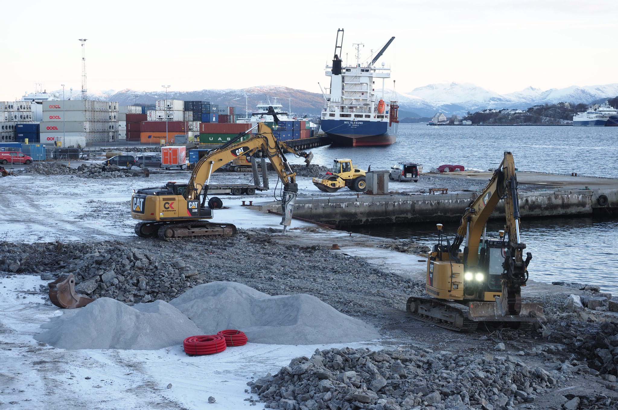 Arbeidet med den nye bobilparkeringen i Skutvika i Ålesund sentrum er i gang!