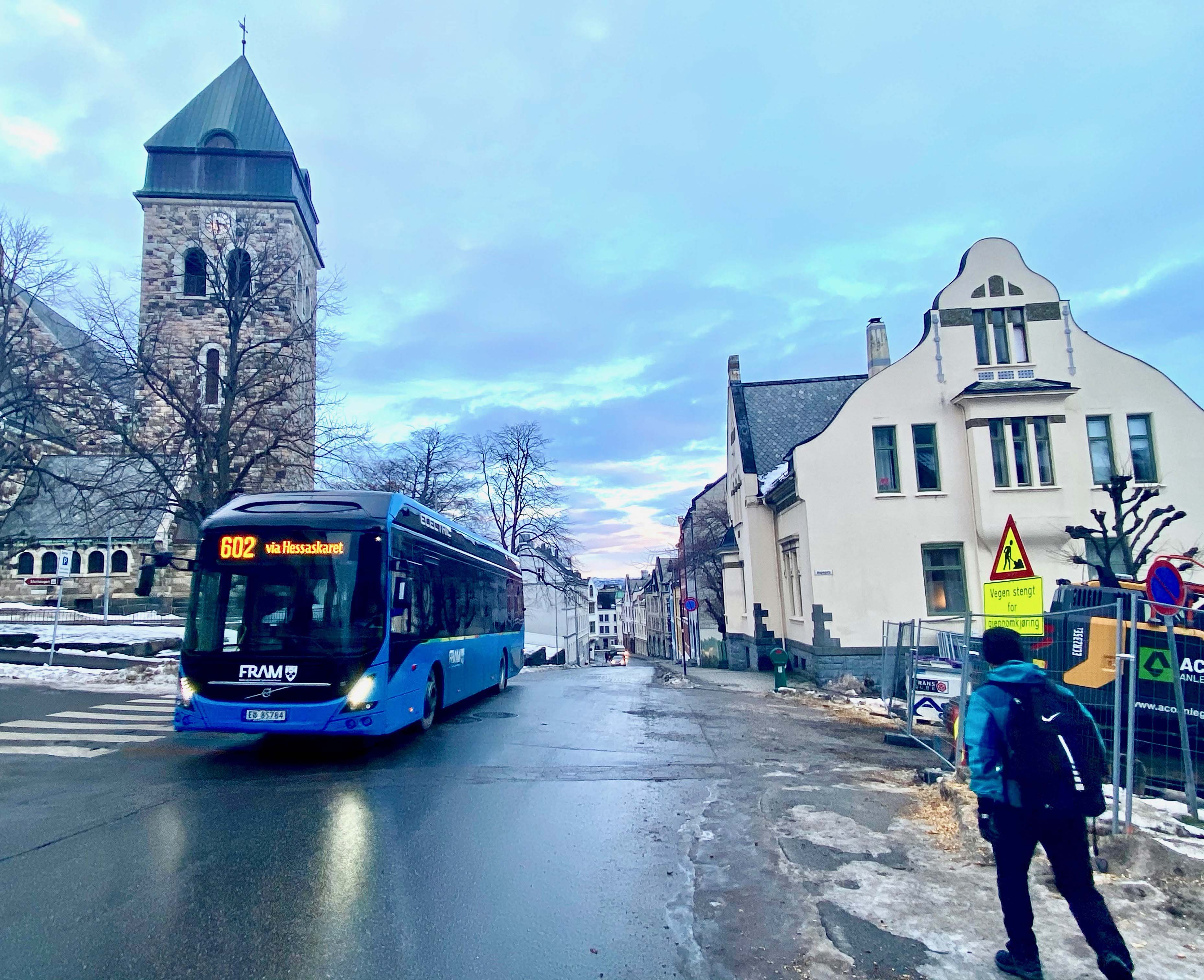 Bussen flyttes til Nedre Strandgate i graveperioden.