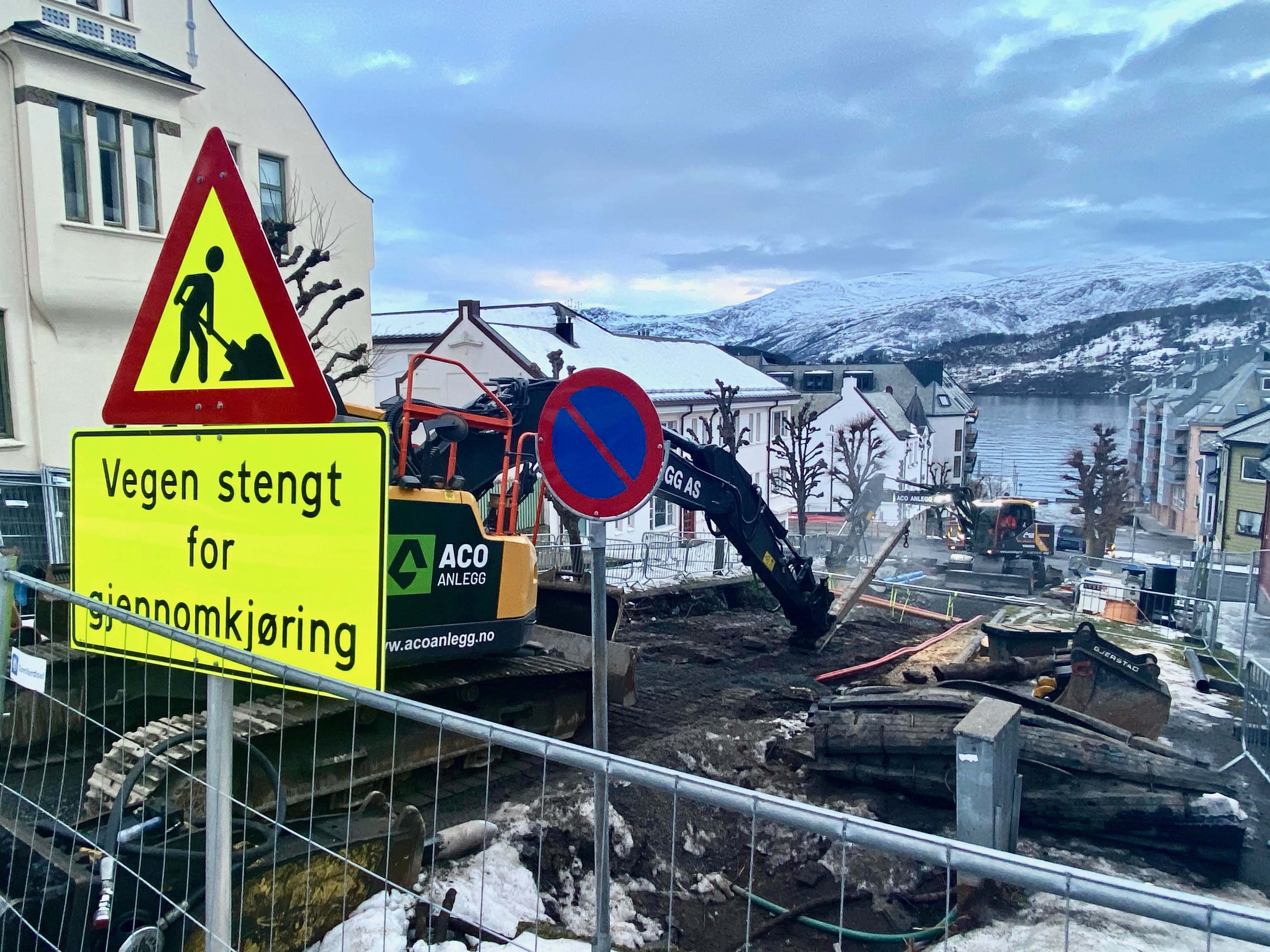 Gravearbeid fører til at krysset Kirkegata og Aspegata stenges fra 25. januar