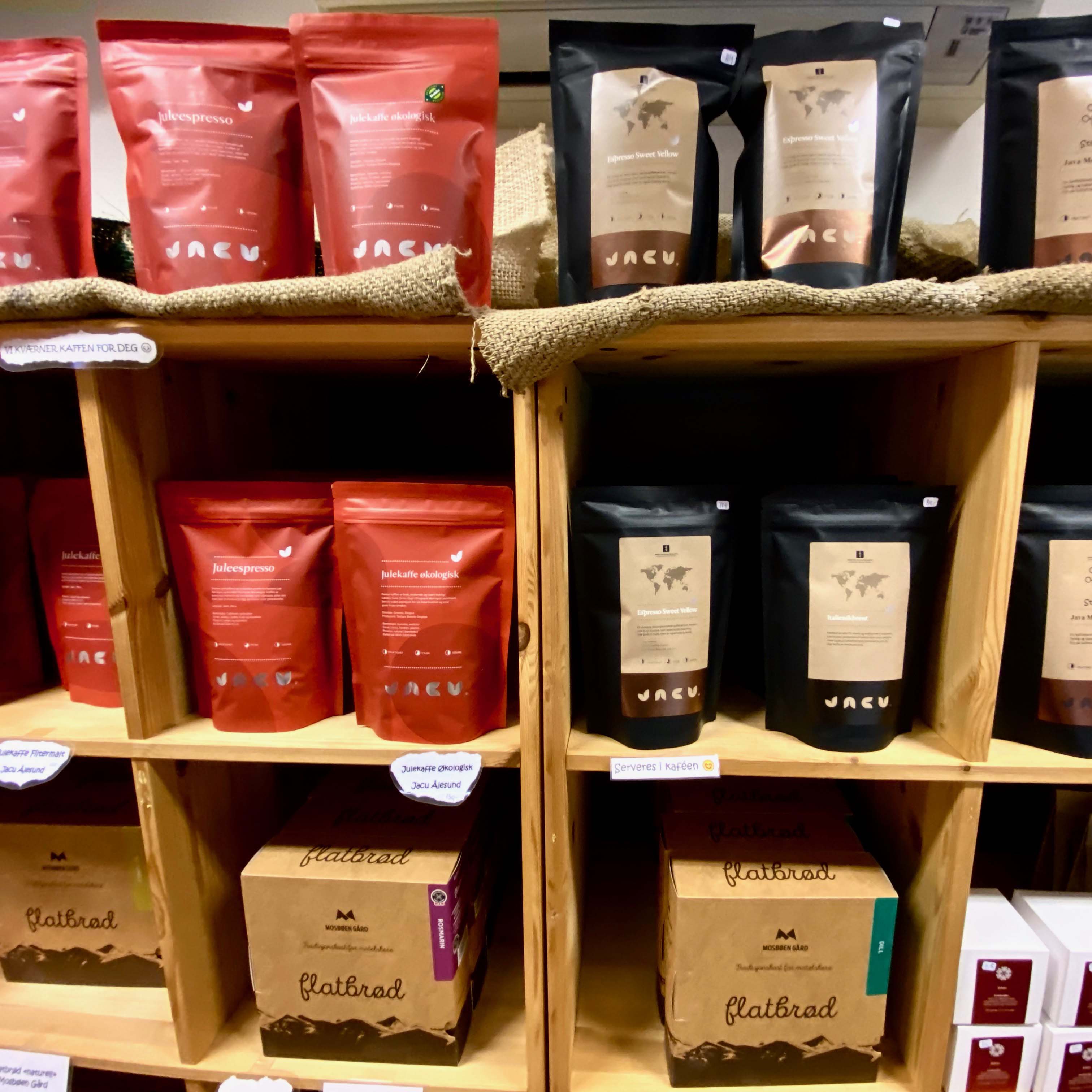 Kaffe fra kaffebrenneriet Jacu i Ålesund