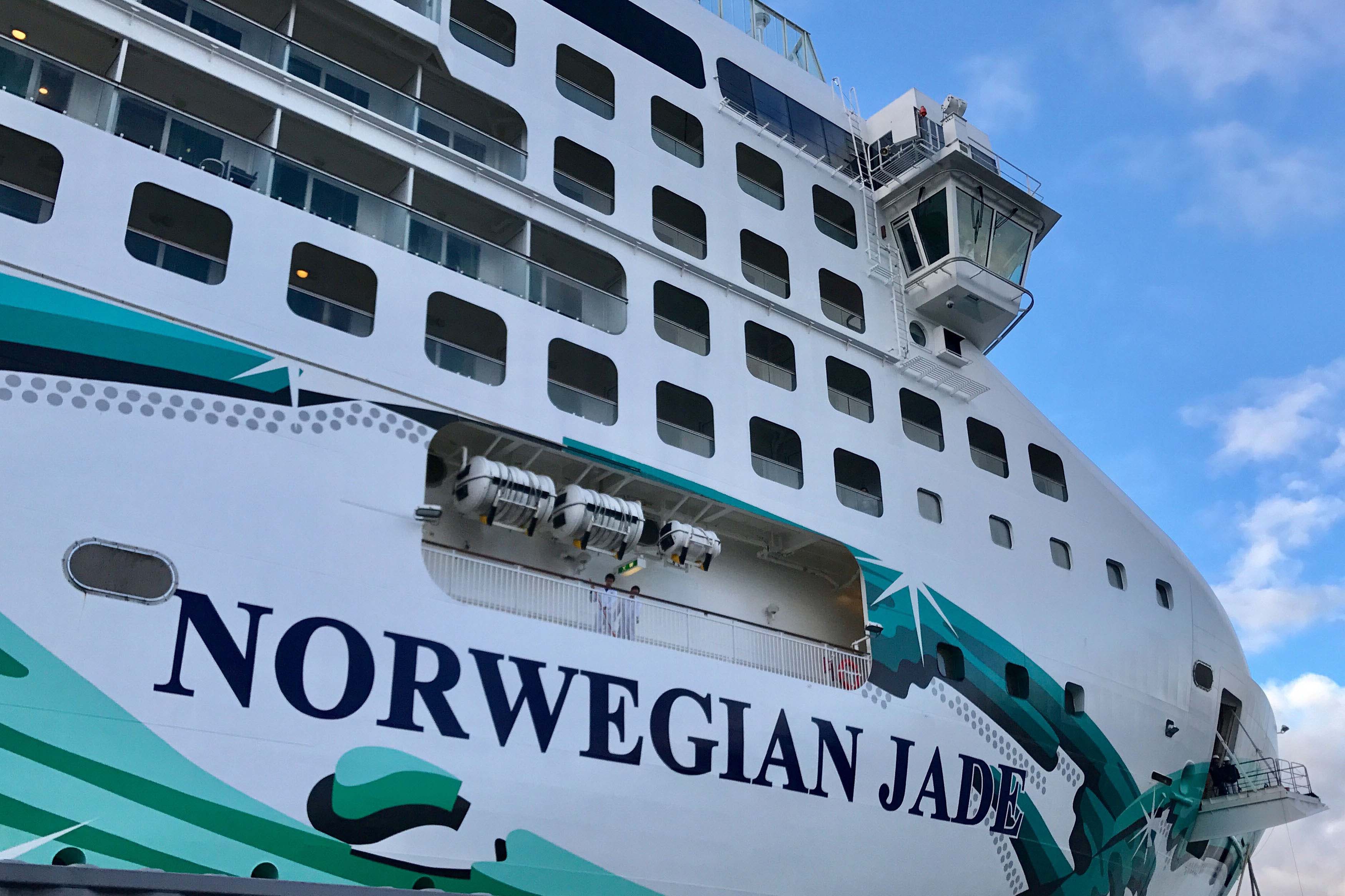 "Norwegian Jade" avsluttet crusesesongen 2017 i Ålesund.