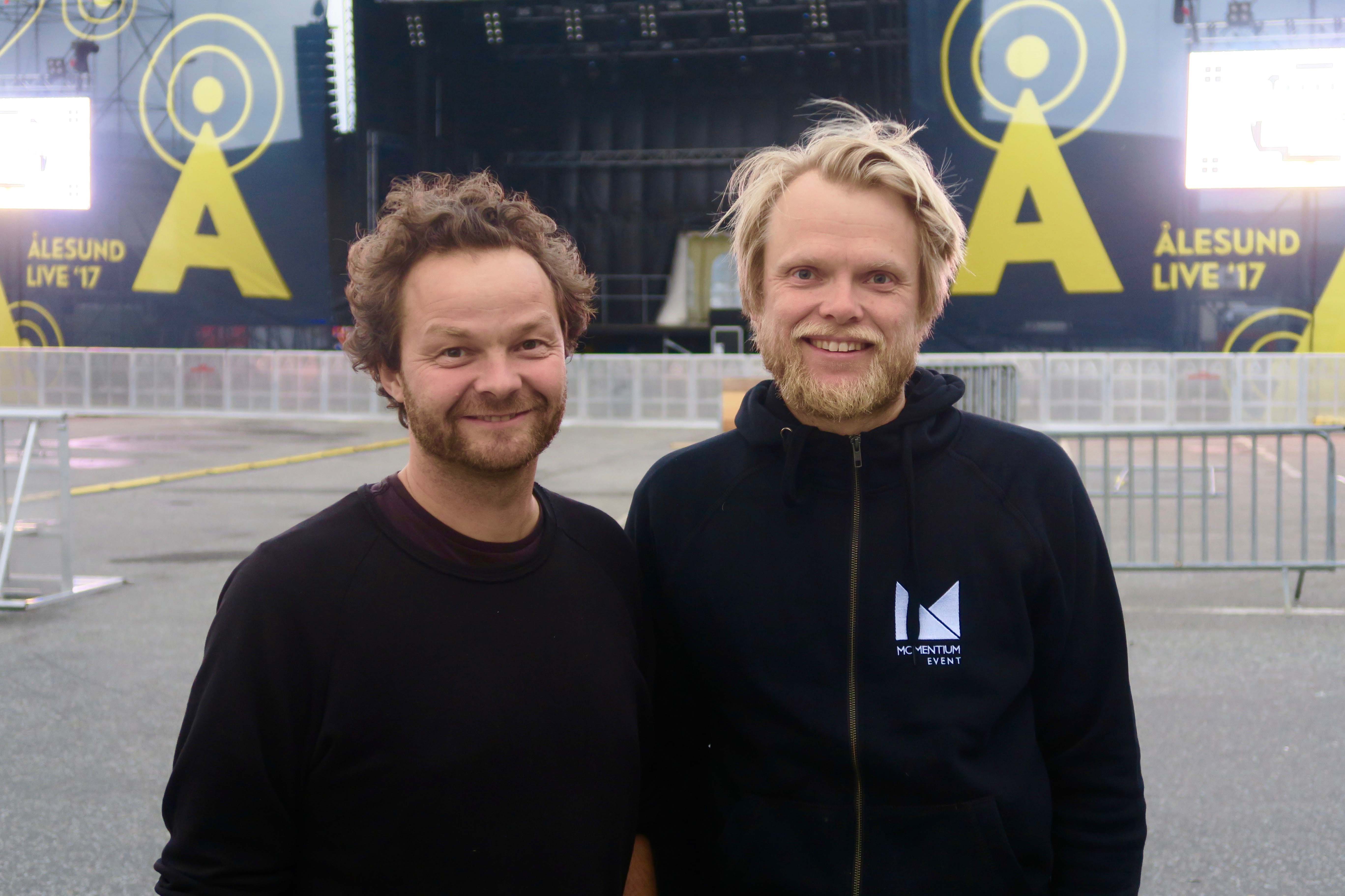 De to grunderene Ante Giskeødegård og Lars Berg Giskeødegård under Ålesund Live. Festivalen som får helt ny innpakning i 2019.