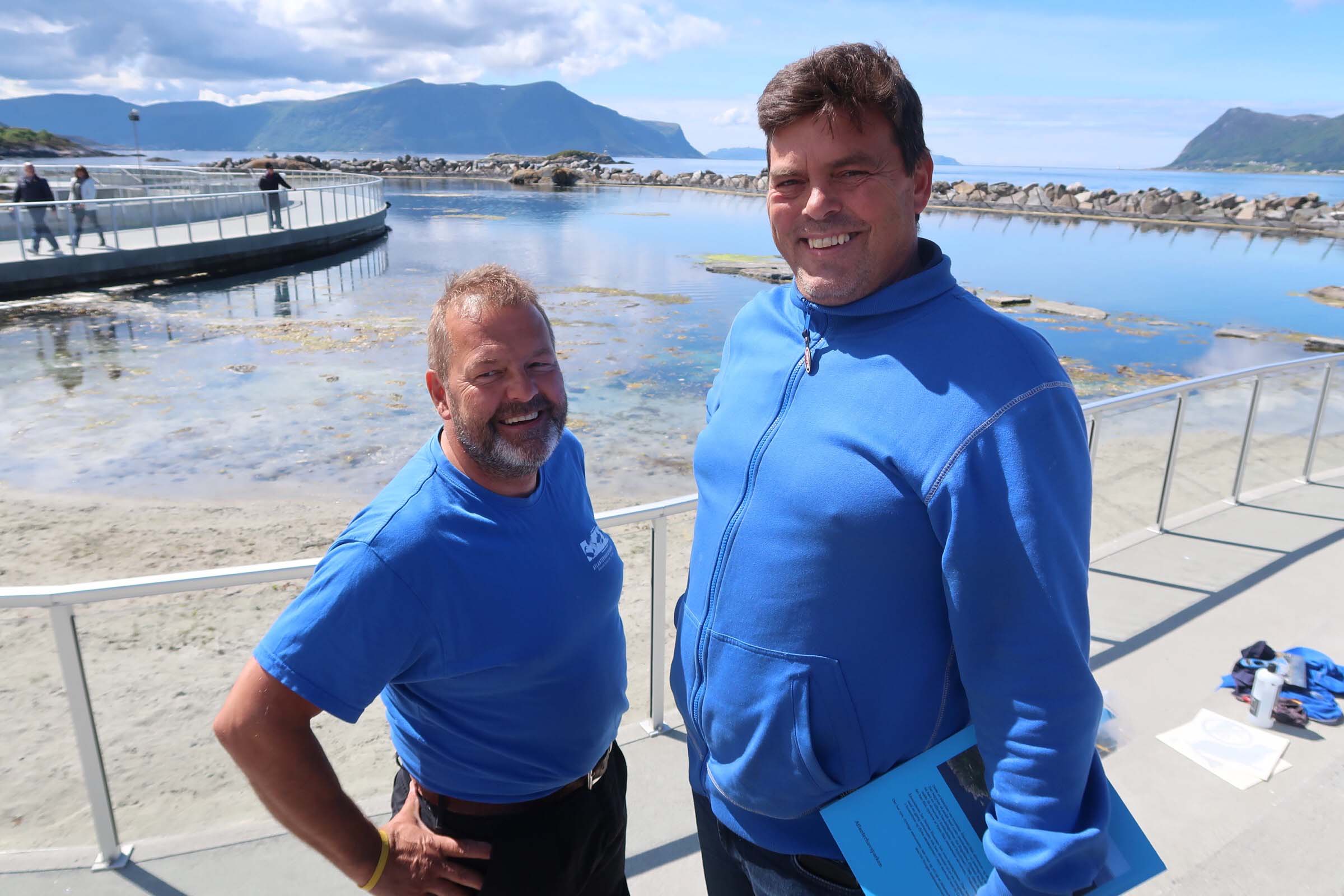 Einar Wiik og Tor Erik Standal hos Atlanterhavsparken gleder seg til jubileumsfesten og håper mange tar turen til Tueneset denne dagen.