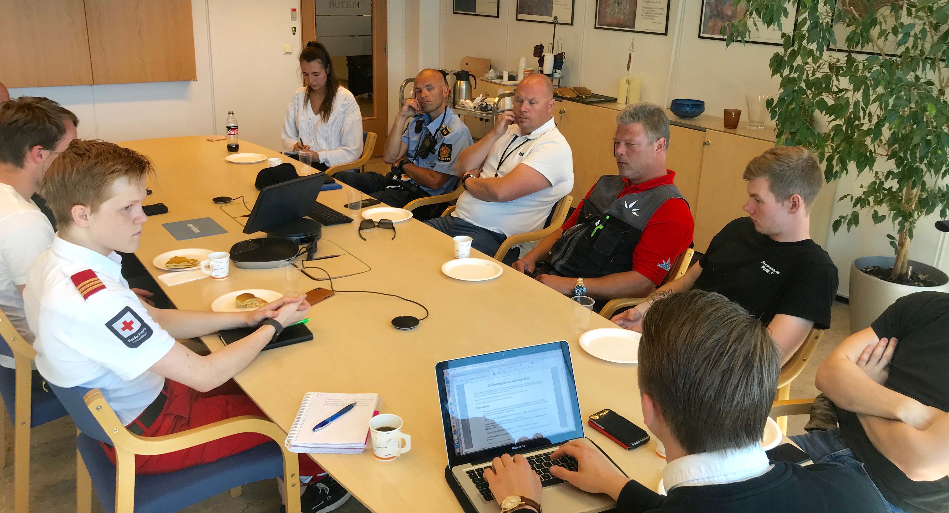 Fra evalueringsmøtet som ble holdt på Ålesund Rådhus i går.